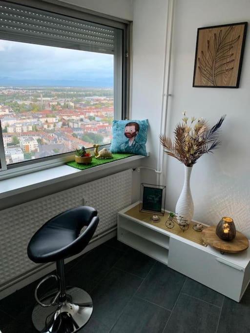 Grand Appartement 2 Chambres 5 Pers Max, Vue Panoramique Avec Parking Mulhouse Ngoại thất bức ảnh